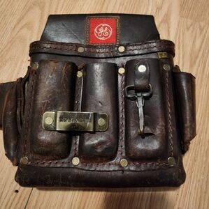 Brown Leather Belt Bag with Structured Design